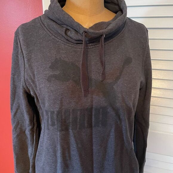 PUMA | dark gray cowl neck sweatshirt S - Picture 2 of 8